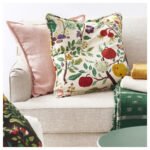 VILDPERSILJA Cushion cover, white multicolour/floral pattern, 50x50 cm - Image 6