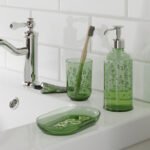 GROSSJÖN 3-piece bathroom set, green - Image 3