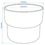 FÖRENLIG Plant pot, in/outdoor white, 9 cm - Image 6