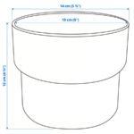 FÖRENLIG Plant pot, in/outdoor white, 12 cm - Image 6