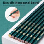 Deli Non-Toxic 2B Graphite Pencils 12pcs - Image 6