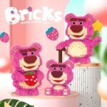 Strawberry Pink Bear Brick Building Set - Image 2