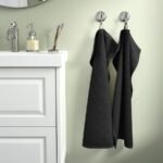 GULVIAL Hand towel, black, 40x70 cm - Image 4