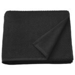 GULVIAL Bath towel, black, 70x140 cm