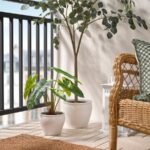 FEJKA Artificial potted plant, in/outdoor Philodendron/green/white, 15 cm - Image 3