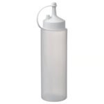 GRILLTIDER Squeeze bottle, white/transparent, 330 ml