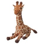 SANDLÖPARE Soft toy, giraffe calf/brown, 45 cm