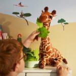 SANDLÖPARE Soft toy, giraffe calf/brown, 45 cm - Image 2