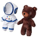 AFTONSPARV Soft toy with astronaut suit, bear, 28 cm - Image 2