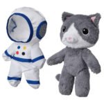 AFTONSPARV Soft toy with astronaut suit, cat, 28 cm - Image 2