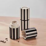 SPJUTLILJA Spice mill, set of 2, black/light beige, 16 cm - Image 3