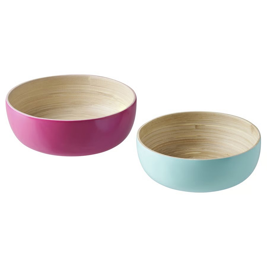 857-1 akerhallon-serving-bowl-set-of-2-bamboo ÅKERHALLON Serving bowl, set of 2, bamboo - Image 1
