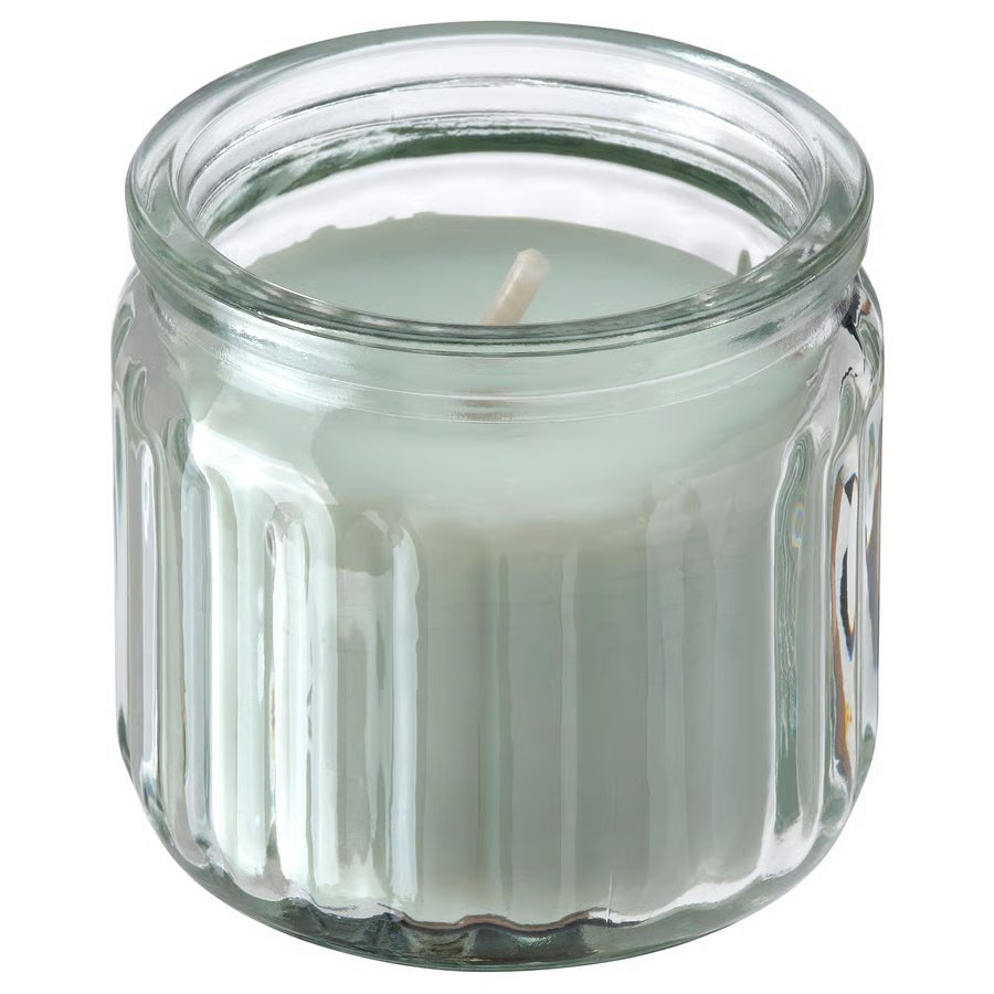 859-1 hoekgoek-scented-candle-in-glass-apple-light-green HÖKGÖK Scented candle in glass, Apple light green, 12 hr - Image 1