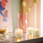 HÖKGÖK Scented candle in glass, Vanilla pale beige, 12 hr - Image 2