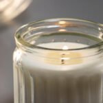 HÖKGÖK Scented candle in glass, Vanilla pale beige, 12 hr - Image 4