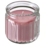 HÖKGÖK Scented candle in glass, Red berries light pink, 12 hr