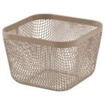 IKEA 365+Food storage basket, metal/light grey-brown, 14x14x10 cm