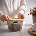 IKEA 365+Food storage basket, metal/light grey-brown, 14x14x10 cm - Image 2