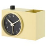 ÖKENMARSVIN Alarm clock, yellow, 11x6x9 cm