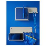 HAVREKROSS Wall organiser w hooks, light grey-beige, 23x13 cm - Image 4