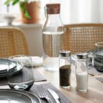 CITRONHAJ Salt and pepper shakers, clear glass/stainless steel, 12 cm - Image 3