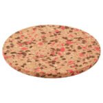 HEAT Pot stand, cork patterned/bright red, 19 cm