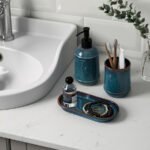 TVÅLSJÖN 3-piece bathroom set, blue - Image 2