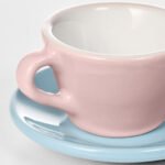 DUKTIG 8-piece cup & saucer playset, mixed colours - Image 6