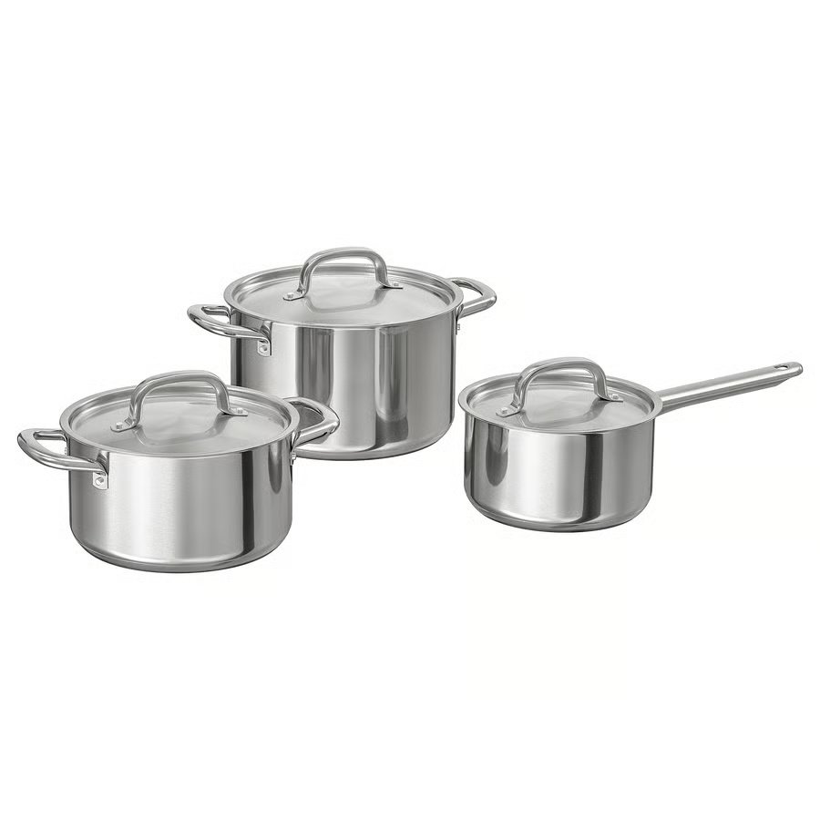 1015-1 ikea-365-cookware-set-of-6-stainless-steel IKEA 365+ Cookware set of 6, stainless steel - Image 1