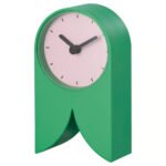 FLODKRÄFTA Clock, green/pink, 8x15x4 cm