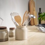 BRUGDHÄJ Utensil holder, beige, 15 cm - Image 2