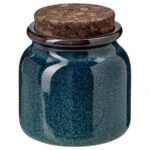 BRUGDHÄJ Jar with lid, blue, 0.3 l