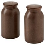 BRUGDHÄJ Salt/pepper shaker, set of 2, brown, 9 cm