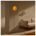 VARMBLIXT LED table/wall lamp, orange glass/round, 30 cm - Image 3