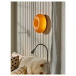VARMBLIXT LED table/wall lamp, orange glass/round, 30 cm - Image 4