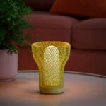 SOLVINDEN LED decorative table lamp, mesh battery-operated/outdoor light green - Image 3
