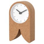 FLÖDKRÄFTA Clock, cork/white, 8x15x4 cm