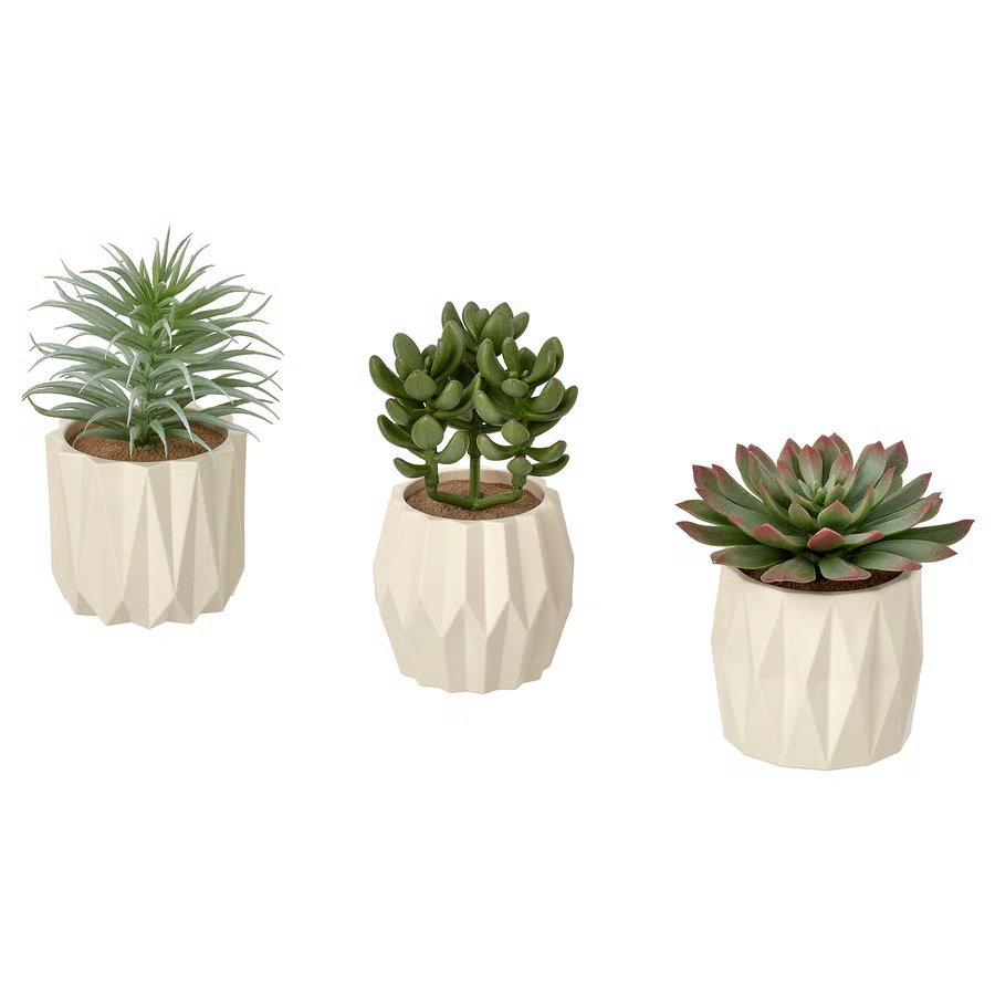 923-1 fejka-artificial-potted-plant-set-of-3-in-outdoor-succulent FEJKA Artificial potted plant, set of 3, in/outdoor succulent - Image 1