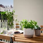 BUSKKAPRIFOL Plant pot, in/outdoor/beige, 12 cm - Image 3