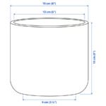 BUSKKAPRIFOL Plant pot, in/outdoor/beige, 12 cm - Image 6