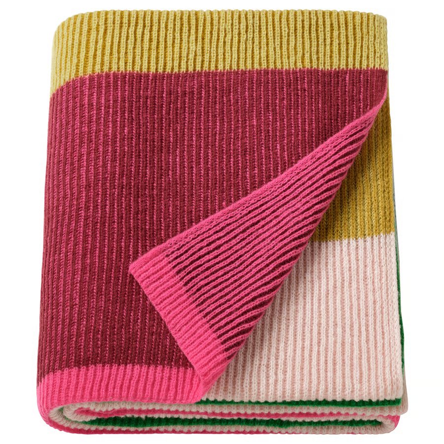 933-1 margosatraed-throw-multicolour MARGOSATRÄD Throw, multicolour, 130x170 cm - Image 1