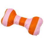 UTSÅDD Soft toy for dog, striped/light pink bright orange