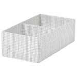 STUK Box with compartments, white/black, 17x32x10 cm