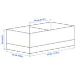 STUK Box with compartments, white/black, 17x32x10 cm - Image 9