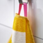 SLÅNHÖSTMAL Hand towel, white/yellow striped, 40x70 cm - Image 3