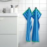 SLÅNHÖSTMAL Hand towel, bright blue/light blue striped, 40x70 cm - Image 3