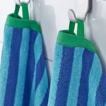 SLÅNHÖSTMAL Hand towel, bright blue/light blue striped, 40x70 cm - Image 4