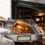 KONCIS Roasting tin with grill rack, stainless steel, 40x32 cm - Image 2
