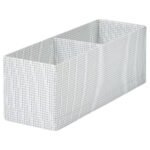 STUK Box with compartments, white/black, 17x51x18 cm