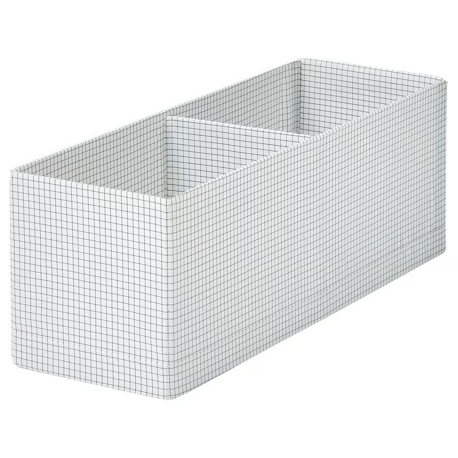 947-1 stuk-box-with-compartments-white-black STUK Box with compartments, white/black, 17x51x18 cm - Image 1